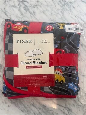 NEW Little Sleepies Disney Cars Piston Cup Cloud Blanket